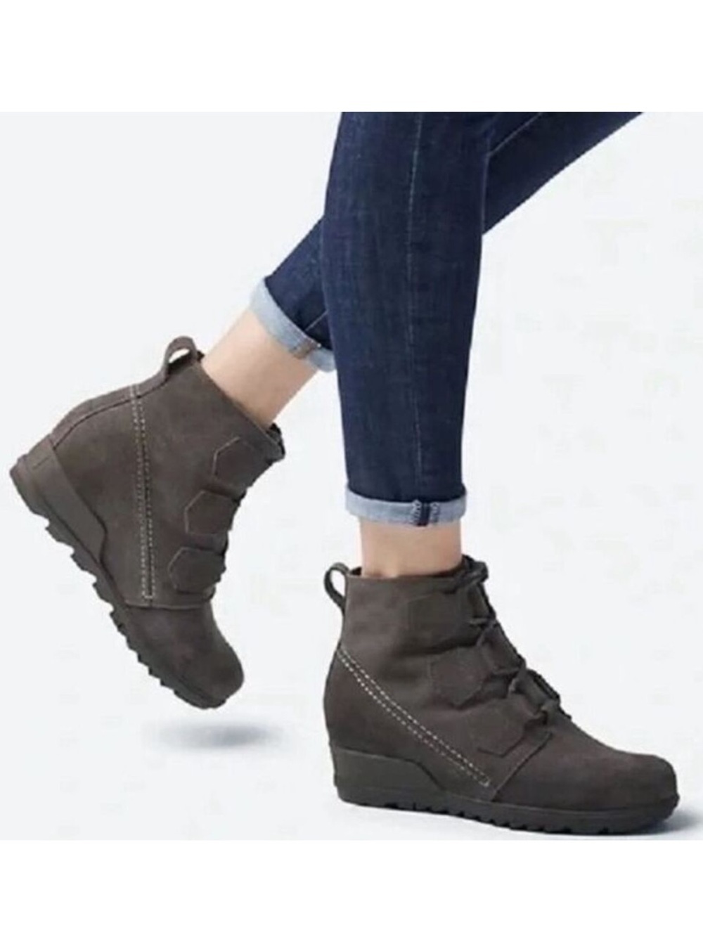 Sorel Evie Suede Lace-Up Ankle Boots